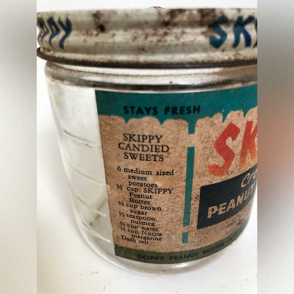 Vintage 1950’s Set of Three Skippy Peanut Butter Ball Jars - Picture 9 of 14